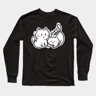 Cat Love: Cat Miaw and Cute Cat Design Long Sleeve T-Shirt